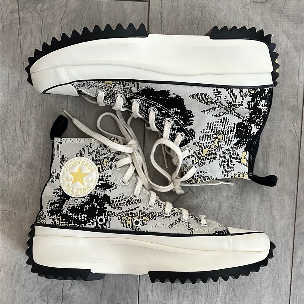 NWOT CONVERSE Run Star Hike High Floral Jacquard Fusion Sneakers, Size 8 - Picture 10 of 12